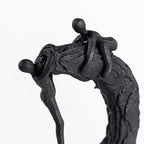 Hebdids Modern Art Sculpture - Living Room and Office Dynamic Climbing Wall Character Decoration, Black Statue,9 x 5.51 x 1.97inches Elegant Black Home Decoration Gift - Image 2