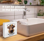 Highland Cow Sign, Farm Cottagecore Animal Office Kitchen Bedroom Decor, Apparently I Have an Attitude Who Knew Wooden Box Signs, Apparently Highland Cow Gifts for Women Men 5x5 in - Image 6
