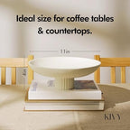 KIVY Concrete Fruit Bowl for Kitchen Counter - Large Decorative Bowl - Image 3