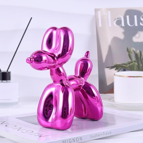 Red Balloon Dog Decor, Animal Shelf Decor, Preppy Room Cute Statue, Bedroom Modern Sculpture Desk, Office Gold Decorations Small Figurines - Image 2
