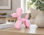 4 Inch Matte Pink Balloon Dog Sculpture - Image 3