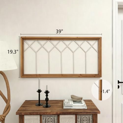 Sintosin Boho Window Pane Wall Decor 19 X 39 Inches, Wood - Image 2