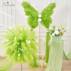 Serwalin 60PCS 17.7" Light Green Faux Pampas Grass Decor for Vase Filler - Image 2