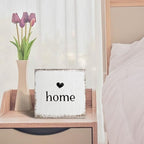 Home Sign, Home Signs for House Decor, Welcome Sign, Rustic Farmhouse Desk Decor Wood Block Box Plaque for Living Bedroom Room Wall Shelf, Housewarming Gifts, 8x8inch - Image 5