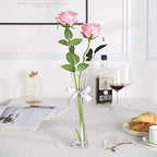 JUSTOYOU 10 PCS Artificial Roses Flowers for Valentine's Day, Realistic Blossom Roses, Real Touch Silk Rose, Single Fake Flower Long Stem Bouquets for Home Wedding Party Decoration (10Pcs, Pink) - Image 4