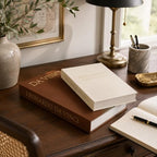 Aesthetic Decorative Books - Set of 2 Linen Boxes with Gold Lettering, Enhance Your Coffee Table, Bookshelf or Mantle Decor - Fake/Faux Books for Home Decoration, Photo & Keepsake Storage - Image 5