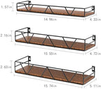 Floating Shelves Set of 3, Wood Wall Shelf, Farmhouse Shelf for Bedroom - Image 3
