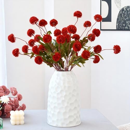 Artificial Flowers for Vase 10 Pcs, 20 Inch Fake Mums with Long Stems - Image 2