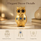 TOHLUCS 4.8" Resin Gold Owl Statue Home Decor with Evil Eye Protection - Image 4