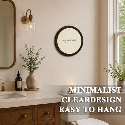 CFFJLHN Funny Bathroom Wall Art Decor, Hey Sweet Cheeks Neutral Minimalist Quirky Humorous Round Wood Hanging Wall Decor for Bathroom Washroom Restroom, 10x10 Inch - Image 6