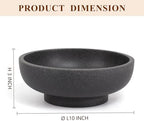 YMXYJM Decorative Resin Bowl, Large Fruit Bowl, Artificial Stone Black - Image 2
