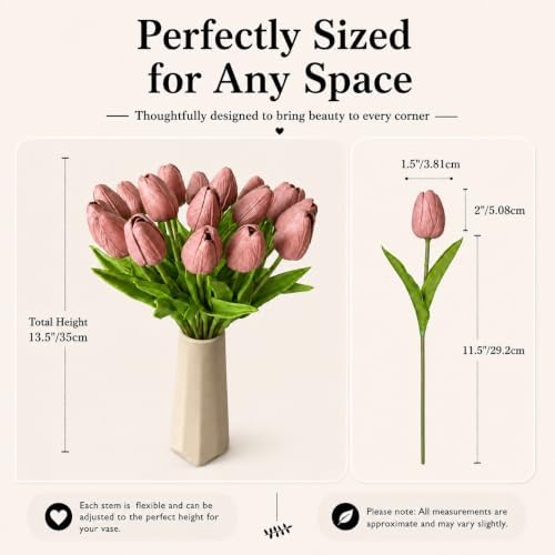 Mandy's 20pcs Artificial Mauve Tulips - Image 3