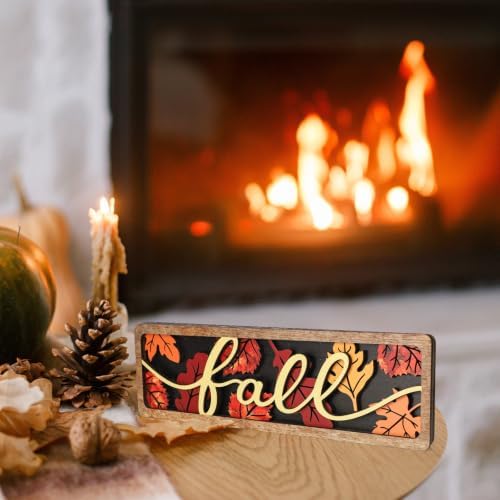 Vintage Fall Leaves Decorations for Office Home Table Mantel Shelf Desk - Image 5