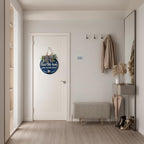 3D Bless This Home and All Who Enter Wooden Front Door Signs，Door Decorations Hanging,Christian Jesus Home Porch Wall Decor，Spring Wreaths，Door Wreaths for Front Door Outside All Season（Blue） - Image 4