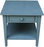 IC INTERNATIONAL CONCEPTS Spencer Blue Wood End Table - Image 10