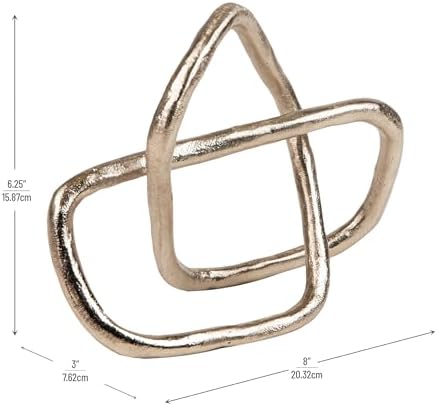 Mind Reader Metal Geometric Infinity Sculpture, Modern Home and Office Decor, Accent for Desks, Coffee Tables, and Shelves, Metal, Silver - Image 3