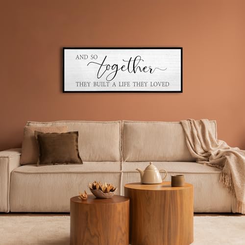 And So Together They Built A Life They Loved Wall Decor 32"X12" Black - Image 5