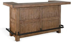 Pemberly Row 80" Farmhouse Wood Home Bar Unit, Stemware Rack, Wine Storage - Image 5