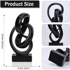 Abstract Black Knot Sculpture, Geometric Decor, Black Decorative Piece for Living Room Coffee Table or Bookshelf Top, Office Coffee Table or Entryway Console Decor. - Image 6