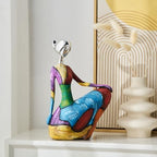 Octdays Art Female Sculpture Figurine, Colorful Yoga Statue for Home Decor - Image 3