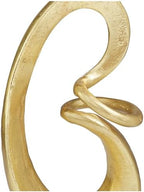Deco 79 Aluminum Metal Abstract Decorative Sculpture Swirl Home Decor Statue, Accent Figurine 7" x 4" x 13", Gold - Image 2
