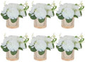 NUPTIO Artificial Flower for Table Centerpieces, Fake Flower in Vase, 6 Pcs by Nuptio