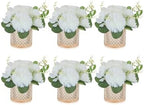 NUPTIO Artificial Flower for Table Centerpieces, Fake Flower in Vase, 6 Pcs by Nuptio