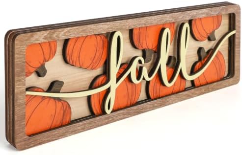 Vintage Fall Pumpkin Decorations for Office Home Table Mantel Shelf Desk by COCHIE