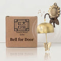 Solid Brass Shopkeepers Bell for Door Opening – Handmade in Korea – Feng Shui Wealth Chime for Business Entry & Home Decor – Housewarming Gift (Gold Sunflower) by Unknown