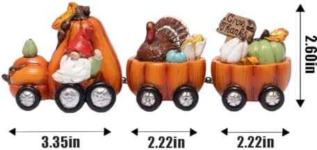 Hodao 8.5IN Fall Pumpkin Figurines Thanksgiving Decorations for Indoor Home - Image 2