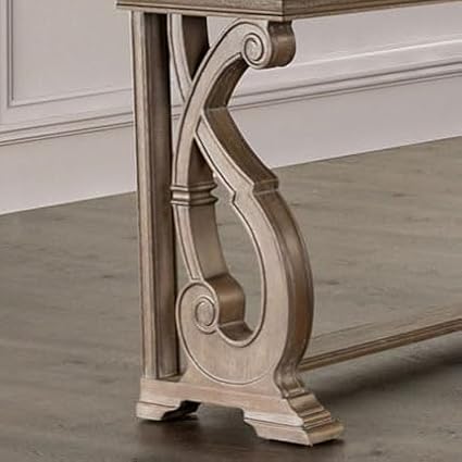 Furniture of America Jinst Traditional Solid Wood 3-Piece Coffee Table Set - Image 5
