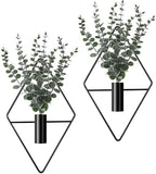 Jexine 2 Pcs Hanging Artificial Planters Wall Decor, Black, Eucalyptus by Jexine