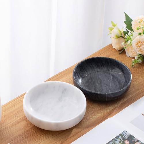 5.91'' Large Decorative Bowl, Natural Marble Decorative Bowls for Home Decor, Key Bowl, Large Incense Burner, Smudge Bowl, Coffee Tables Centerpiece, Soap Serving Bowl - Image 6