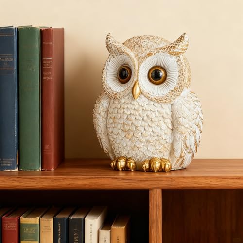 Baitiane Owl Statue Home Decor, Decorative Owls Figurine for Bookshelf - Image 3