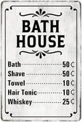 Farmhouse Bathroom Wall Decor Vintage Rustic Bathroom Decor Wall Art Style Bath House Price List Tin Signs Metal Antique Bathhouse Gift 8x12 Inch by Unknown