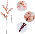39.3 Inch Pink Cherry Blossom Branches Fake Cherry Blossom Bouquets Long 3pcs Branches Flowers Stems Silk Tall Japanese Fake Flower Arrangements for Home Wedding Party Decoration - Image 2