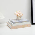 TwoDays Decorative Books for Coffee Table Decor – Faux Book Storage Box Set for Home Shelves, Linen Fabric Storage Boxes, Aesthetic Stacked Book Decoration for Living Room (Set of 3) - Image 6