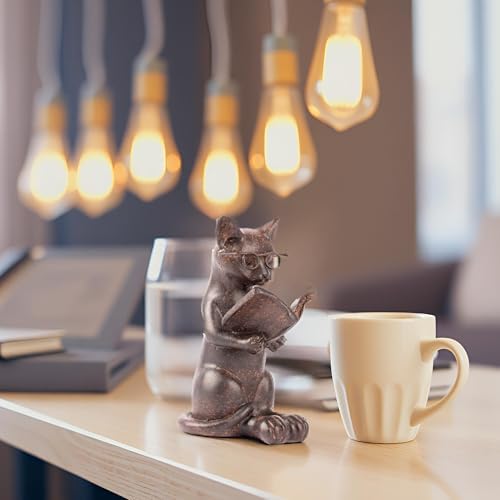 Young's Inc. Cat Figurine - Cute CatStatue Reading on the Chair- Whimsical Decor for Cat Lovers - Cat Collectibles and Meditation Decor - 4.33'' L X 2.56'' W X 4.72'' H - Image 7
