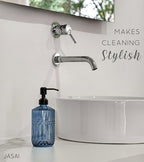 JASAI 18 Oz Blue Soap Dispenser with Black Rust Proof Pump - Image 6