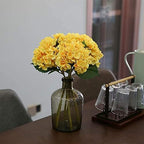 6Pcs 18" Yellow Silk Hydrangea Artificial Flowers - Image 6