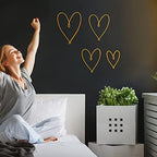 Pangda 4 Pieces Gold Metal Heart Wall Decor Ornaments, Gold - Image 3