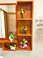 VVGIFTS Frog Figurines Cute Craft Resin Frog Statue for Home Bathroom Decor - Image 6