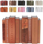 Orange Faux Books Set of 9 - Secret Compartment Fake Books Ideal for Coffee Table, Home Staging, Interior Design & Fashion Books, Old Money Aesthetic, Library Decor by Unknown