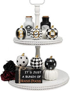 DAZONGE Set of 6 Ceramic Halloween Pumpkins Halloween Decorations Indoor - Image 5