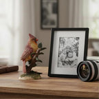 Braxio Bird Figurines Home Decor – Resin Red Cardinal Figurine on Branch, Christmas Cardinal Decor for Shelf, Table, Living Room, Bedroom & Memorial Gift, 5.5 x 3.4 x 7 Inches - Image 2