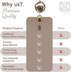 Solid Brass Shopkeepers Bell for Door Opening – Handmade in Korea – Feng Shui Wealth Chime for Business Entry & Home Decor – Housewarming Gift (Gold Owl) - Image 5