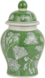 Creative Co-Op Decorative Ceramic Ginger Jar with Domed Lid, Green - Image 6