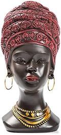 African Woman Bust Statue Afrocentric Home Decor Accents Gift for Women by Smadeer