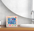 SRADMO Retro Boho Inspirational Floral Wood Box Sign Desk Decor - Image 6