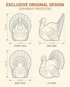 SHEHIM Thanksgiving Table Decor Turkey Decoration for Home Resin Figurine - Image 6